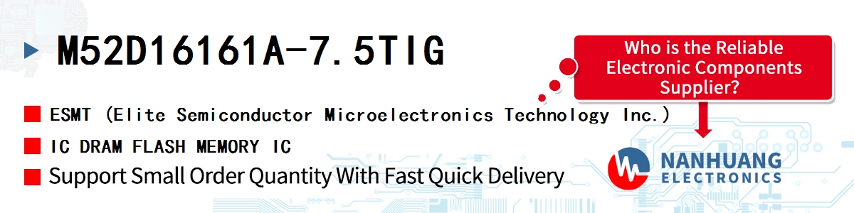 M52D16161A-7.5TIG ESMT IC DRAM FLASH MEMORY IC